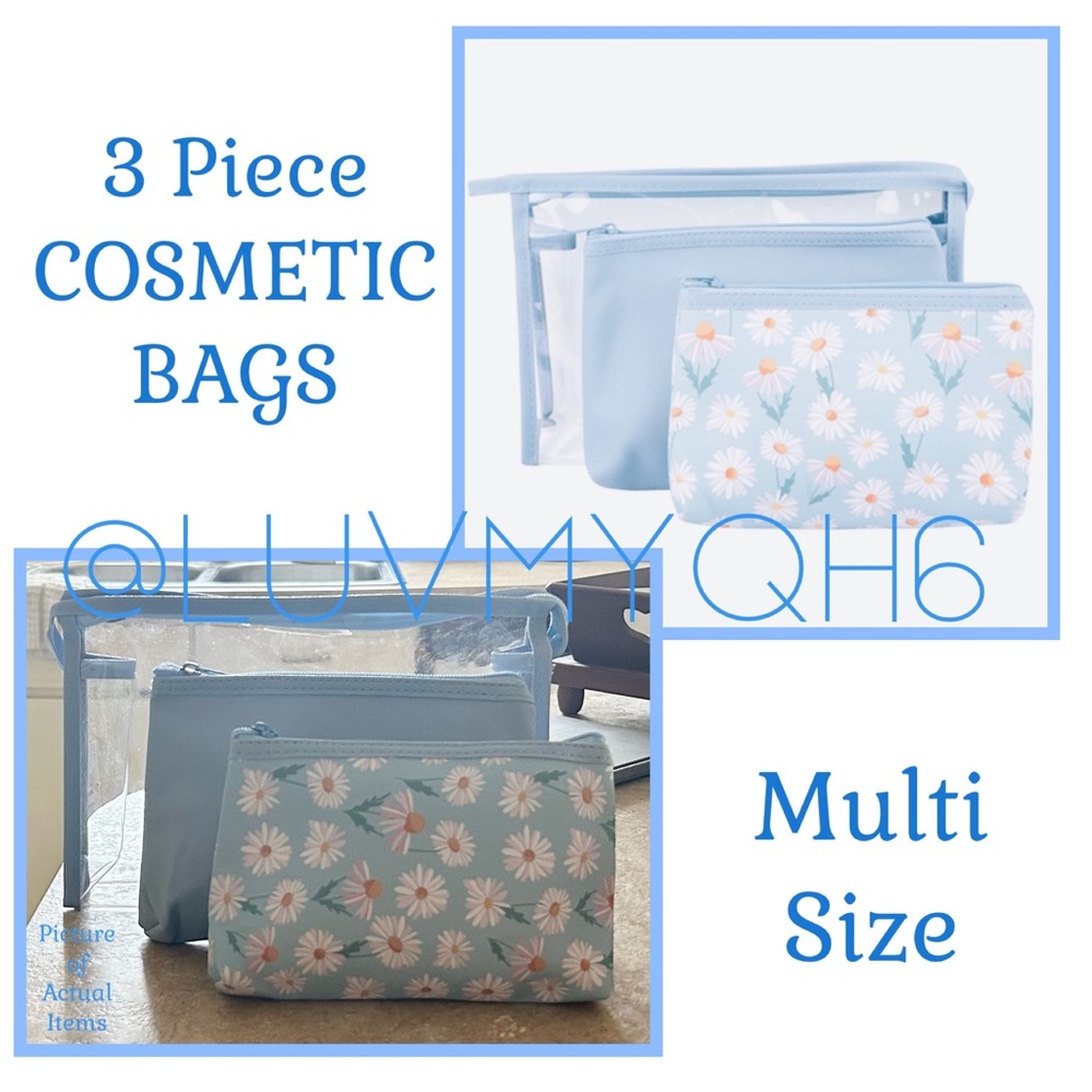3 Piece COSMETIC BAGS Multi size